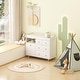 preview thumbnail 6 of 10, Wood Nursery Baby Dresser,White Bedroom Dresser with 5 Drawers,38"H