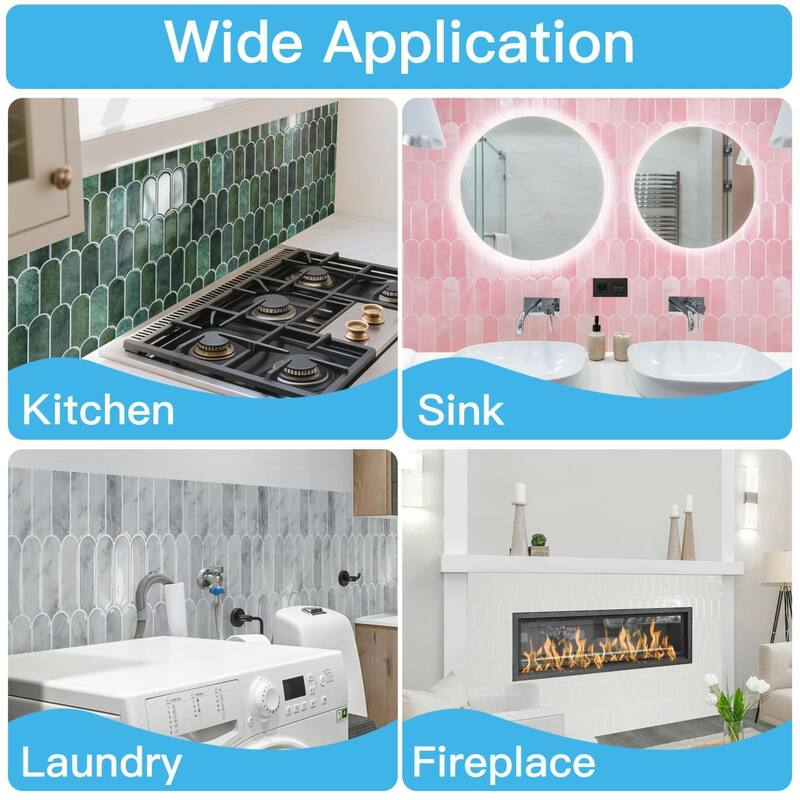 Art3d 10pcs Peel and Stick Backsplash Thickened Tiles, 12''x12'', Cover 10 Sq.Ft. - N/A