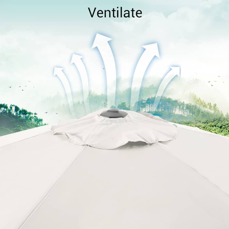 BONOSUKI Patio 7.5FT Market Umbrellas Table Umbrella With Tilt Button
