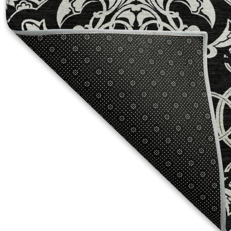 Premium Washable Super Soft Dark Traditional Mayfield Rug