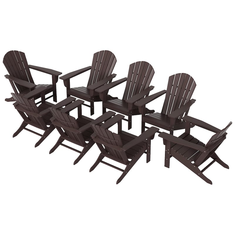 Altura Outdoor Eco-Friendly All Weather Poly Adirondack Chair (Set of 8)