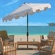 preview thumbnail 6 of 8, SAFAVIEH Outdoor Living Zimmerman 11Ft Round Market Umbrella White