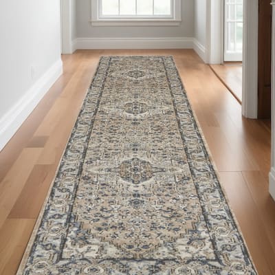 Licaz Power Loomed Distressed Traditional Durable Area Rug By HomeRoots