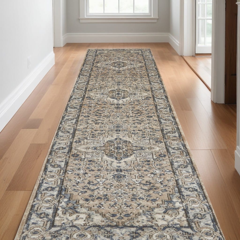 Licaz Power Loomed Distressed Traditional Durable Area Rug By HomeRoots