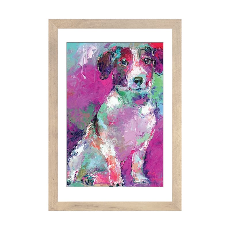 iCanvas "Russell Terrier" by Richard Wallich - Natural - 24x16x1