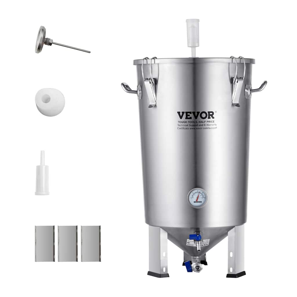 VEVOR 304 Stainless Steel Kettle Beer Brew Fermentor Brew Bucket Fermentor for Brewing