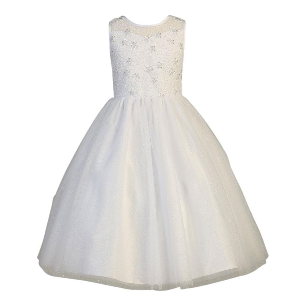 girls white holy communion dress