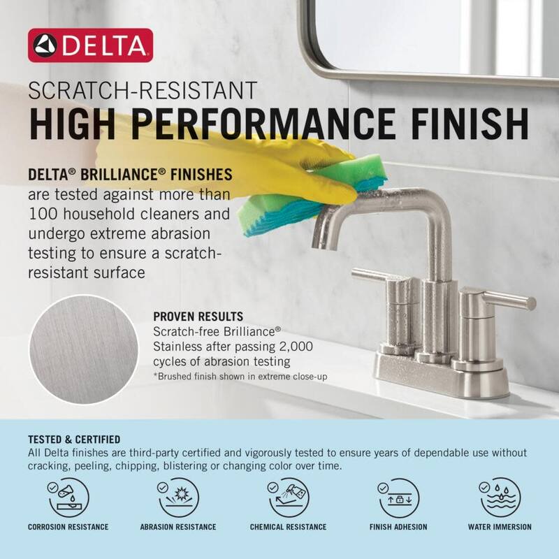 Delta Nicoli 1.2 GPM Widespread Bathroom Faucet with Pop-Up Drain