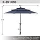 preview thumbnail 14 of 38, 5/7-piece Patio Dining Set, 4/6 Rattan Swivel Chairs with Cushion and 1 Metal Table with Umbrella Hole