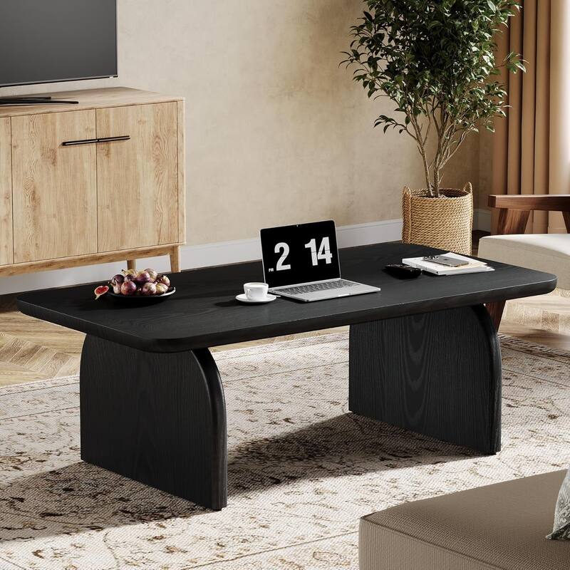 47 Inch Coffee Table for Living Room, Farmhouse Rectangule Center Table - 47.24" L x 23.62" W x 19.69" H