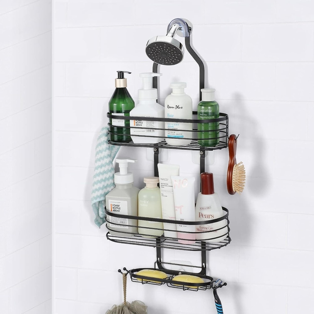 Stainless Steel Bathroom Hanging Shower Head Decor Organizer Rack - Bed  Bath & Beyond - 38190132