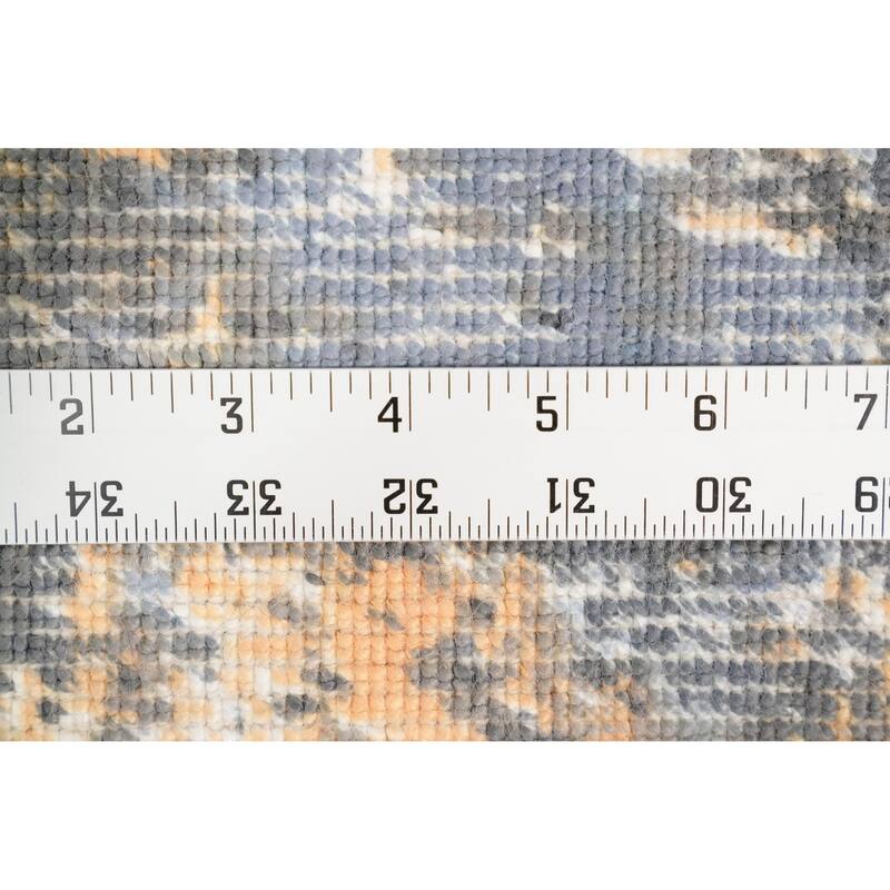 Hand Knotted Oriental Viscose Silk Carpet Modern Abstract Multi-Colored Abstract Area Rug - 4' 0'' X 2' 0''