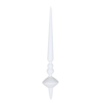 Vickerman 12" White Glitter Cupola Finial Ornament, Pack of 3