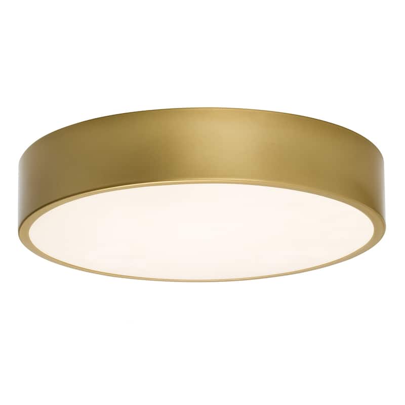 AFX Bailey LED Flush Mount Light - 14" - Light Antique Brass