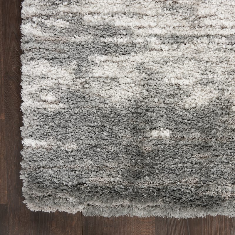 Nourison Luxurious Shag 1.25" Plush Contemporary Abstract Area Rug