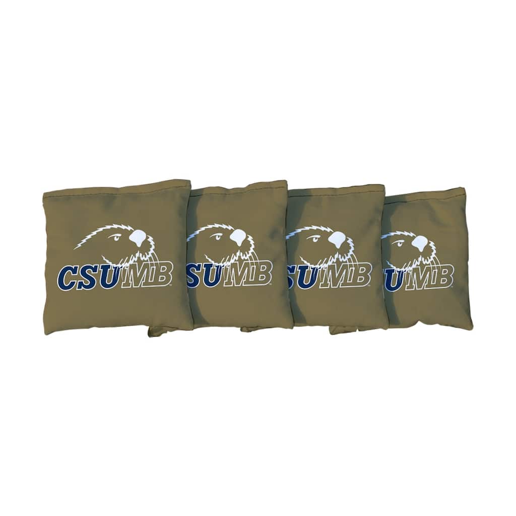 California State Monterey Bay Otters Gold Cornhole Bags