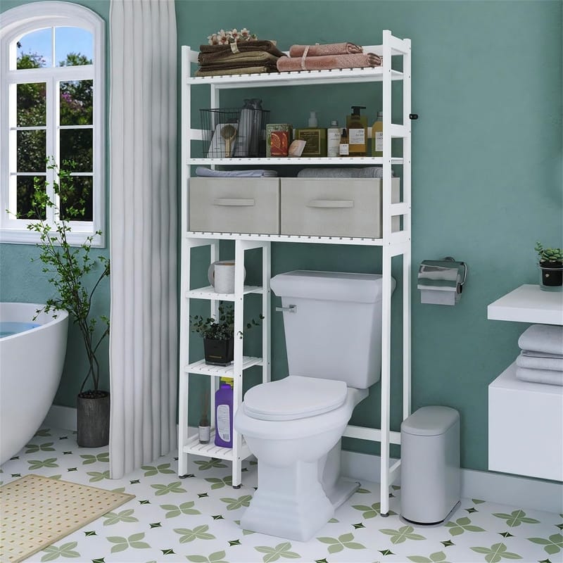 Over The Toilet Storage - 9.85"D x 32.68"W x 65.36"H