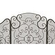 preview thumbnail 3 of 8, Black Tin Traditional Wood Fireplace Screen Pattern - 52 x 1 x 35