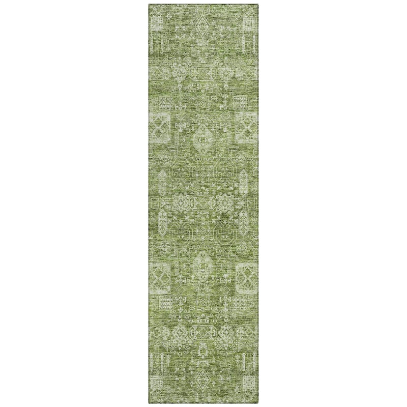 Machine Washable Indoor/ Outdoor Chantille Vintage Traditional Rug
