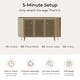 preview thumbnail 7 of 7, Spruce & Spring Rattan Adjustable Shelves Sideboard with Solid Wood Legs