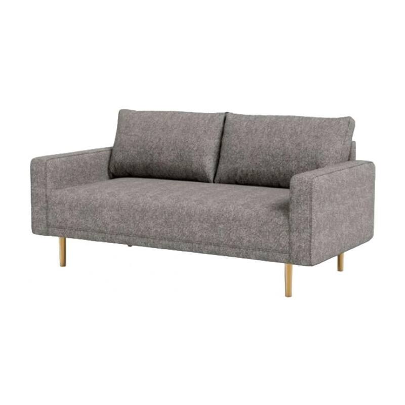 Remy Sofa, Gray Boucle, Bench Style Seat with Track Arms, 83 Inch