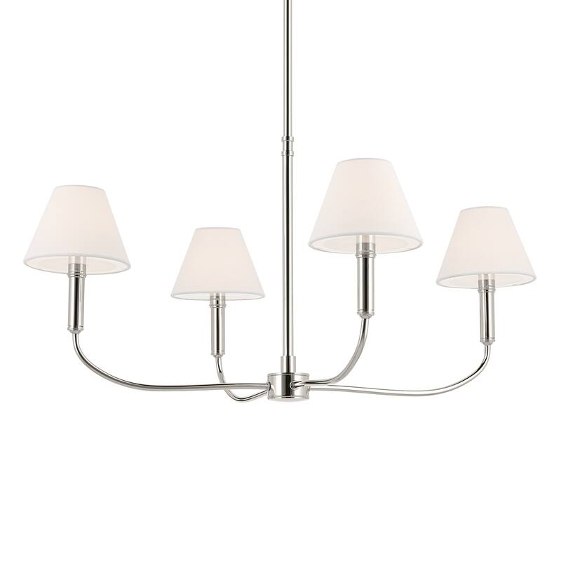 Eadie 30.75 Inch 4 Light Chandelier in Polished Nickel