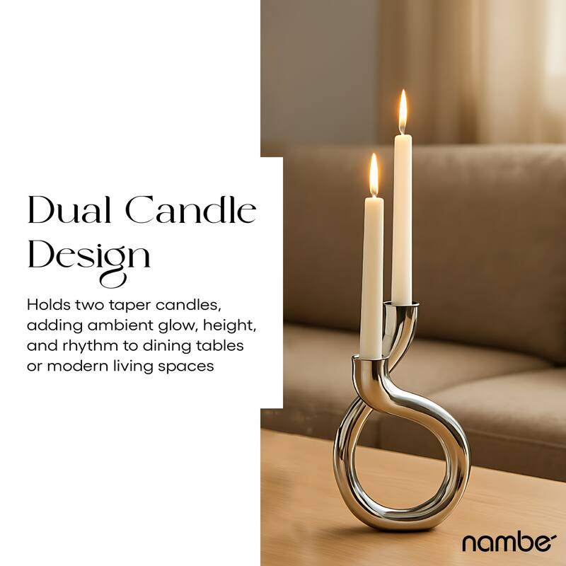 Nambe Tango Candle Holder