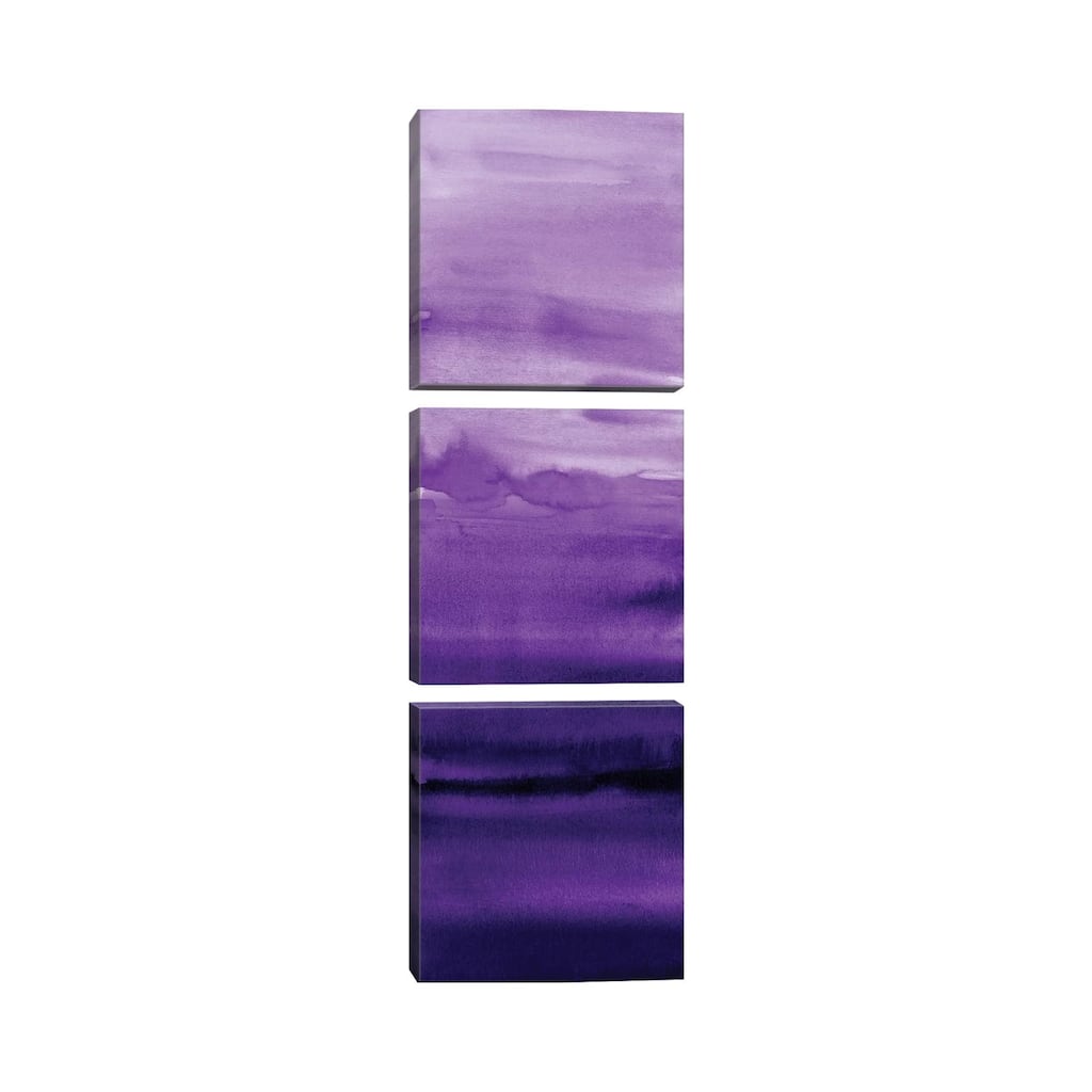 iCanvas "Purple Blend" by Allie Corbin 3-Piece Canvas Wall Art Set