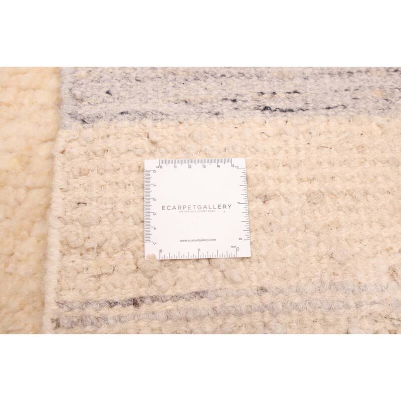 ECARPETGALLERY Hand-knotted Looma Cream Wool Rug - 8'2 x 10'3