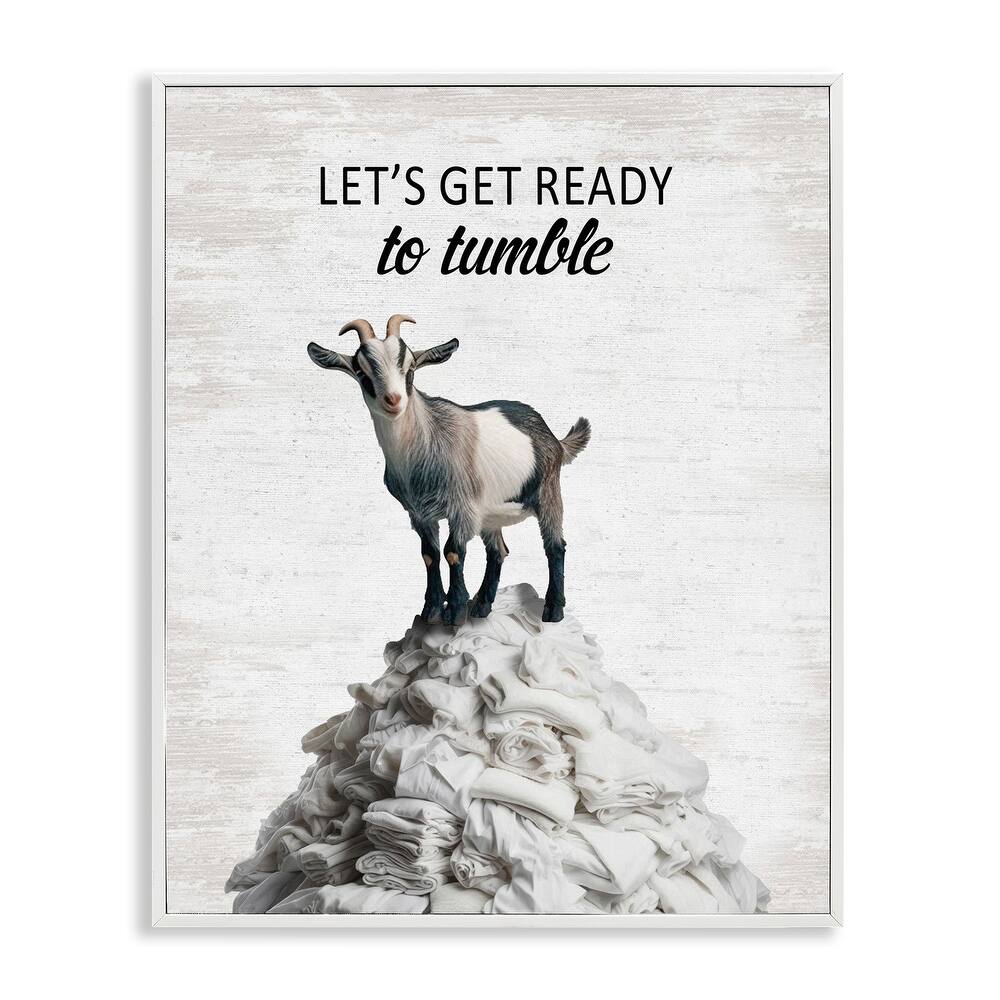 Stupell Ready To Tumble Laundry Framed Giclee Art Design By Lettered and Lined