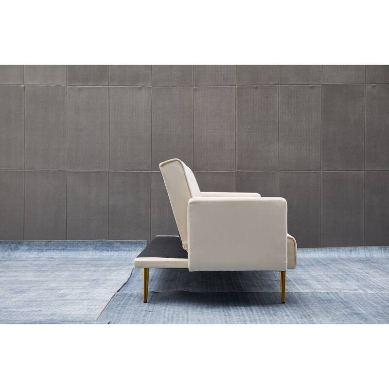 75'' Wide Tufted Velvet Convertible Sleeper sofa