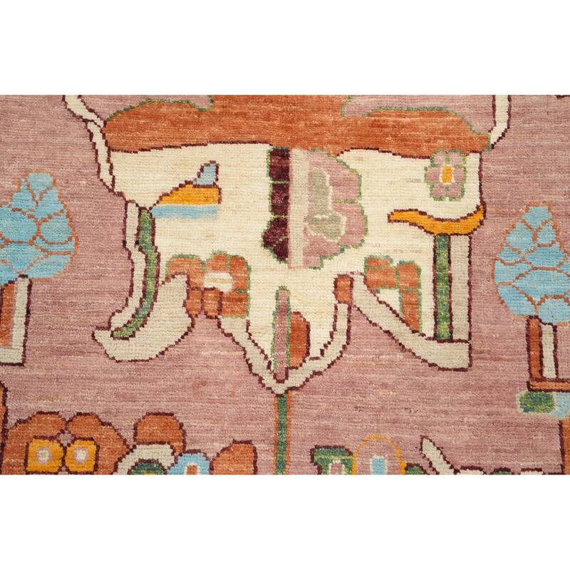 Hand Knotted Oriental 100% Wool Carpet Transitional Medallion Beige & Ivories Oushak Area Rug - 17' 5'' X 12' 0''