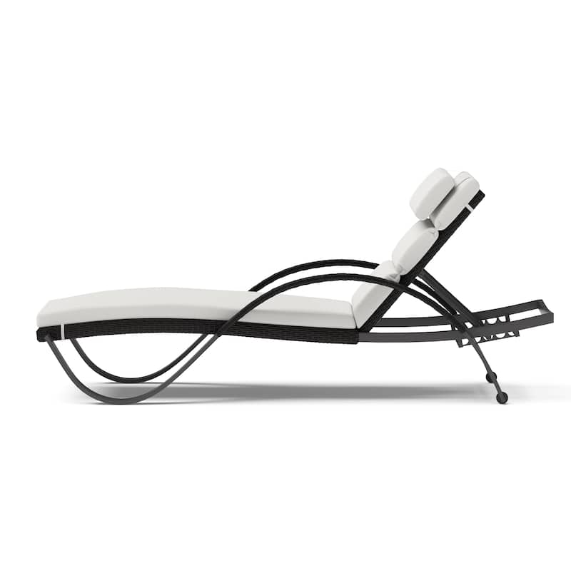Deco 2 Aluminum Outdoor Patio Chaise Lounges Set