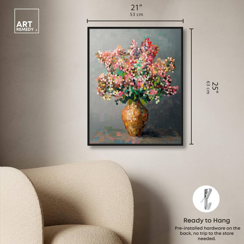 Pixel Bloom II Canvas by Art Remedy