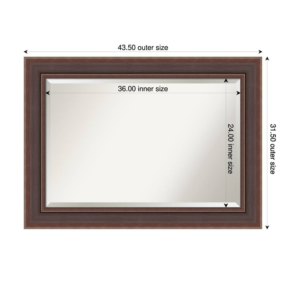 Moab Brown Bronze Beveled Framed Bathroom Vanity Wall Mirror - Moab Brown Bronze