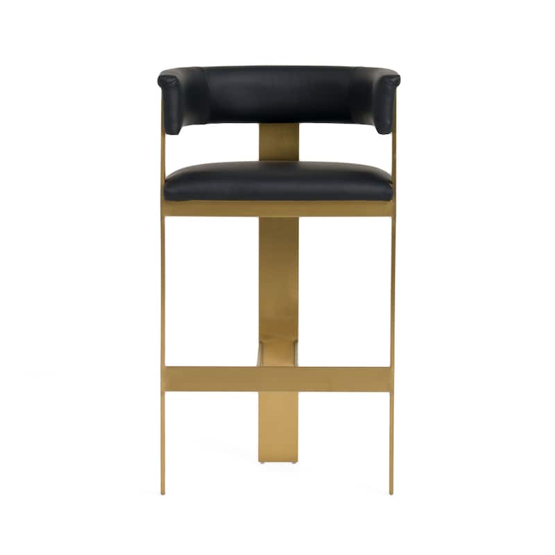 Modrest Boswell Modern Black & Matte Gold Barstool - Single