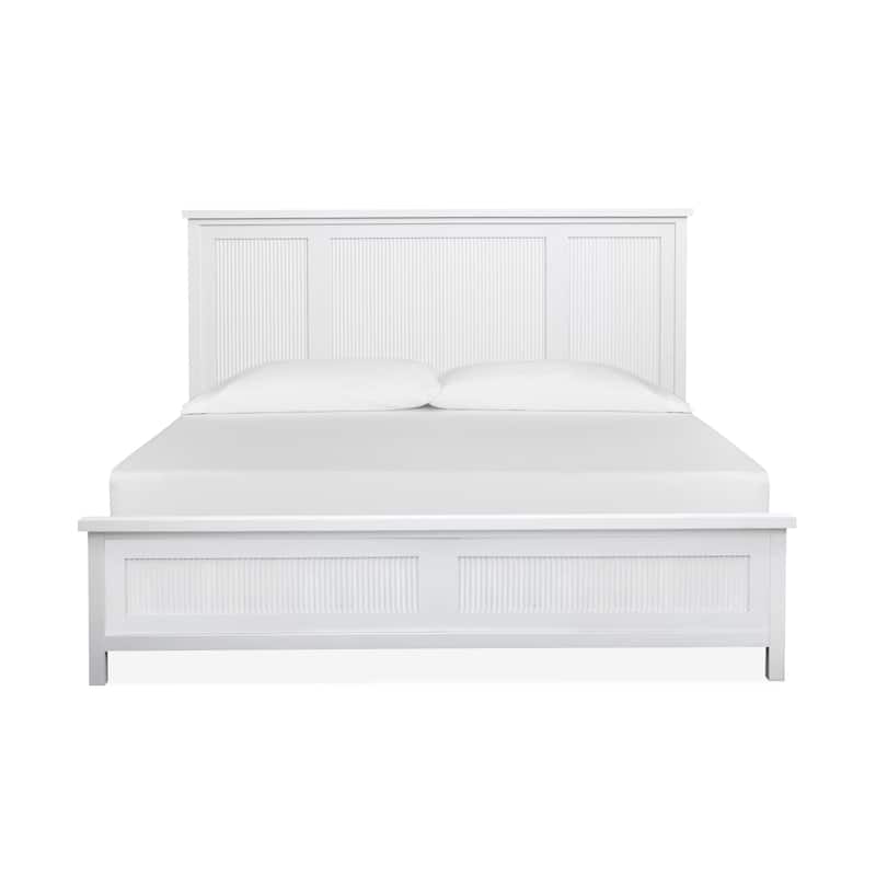 Salt Life Home Windmill Harbour White Whisp and Sand Panel Bed