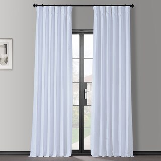 Exclusive Fabrics Blackout Textured Faux Dupioni Silk Curtains (1 Panel) - Luxurious Elegance and Superior Light Control