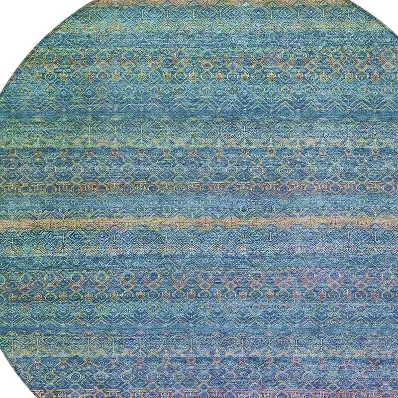 HomeRoots Striped Transitional Rectangle Outdoor Rug