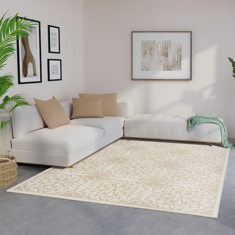 Nourison Jane Floral Medallion Indoor only Area Rug