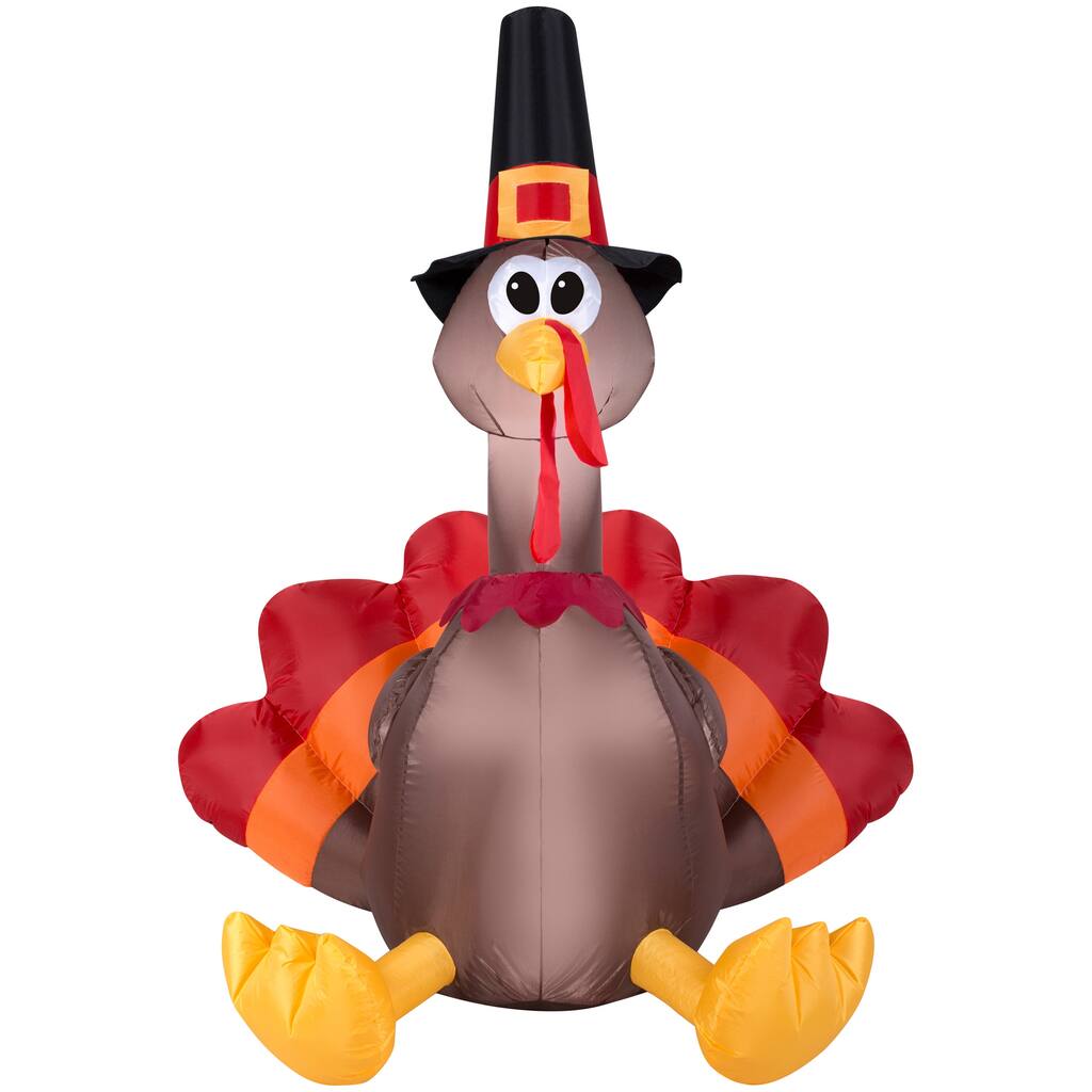 National Tree Company Inflatable Thanksgiving Turkey, 5 feet