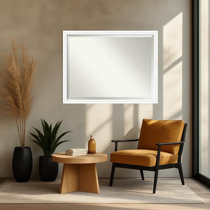 Oliver Narrow Beveled Wood Framed Wall Mirror