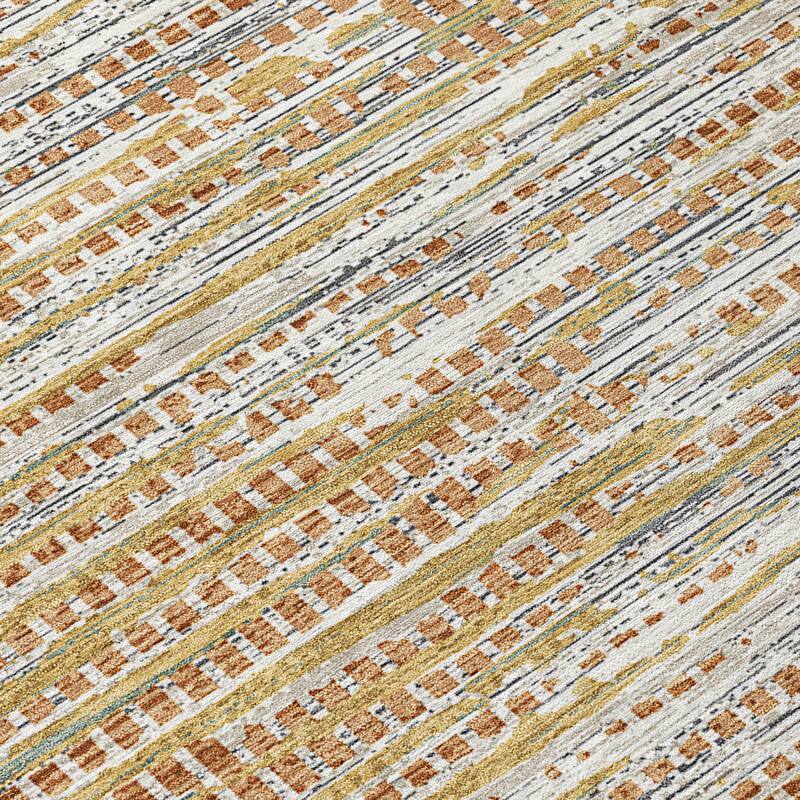 Machine Washable Indoor/ Outdoor Casual Keystone Chantille Rug