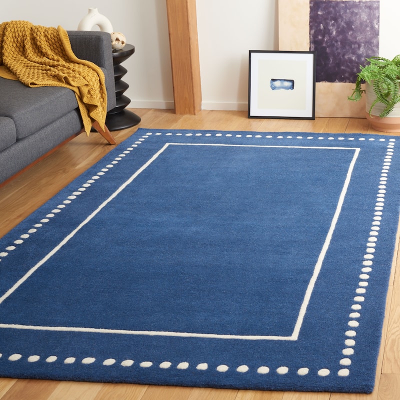 SAFAVIEH Handmade Bella Alverta Dotted Border Wool Rug