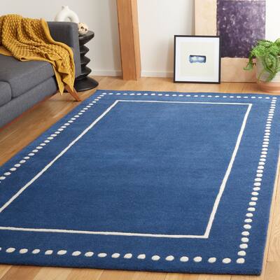 SAFAVIEH Handmade Bella Alverta Dotted Border Wool Rug