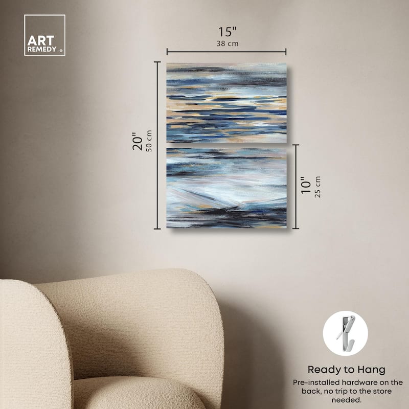 Endless Sea Canvas Set of 2 by Art Remedy, Gallery Wrapped
