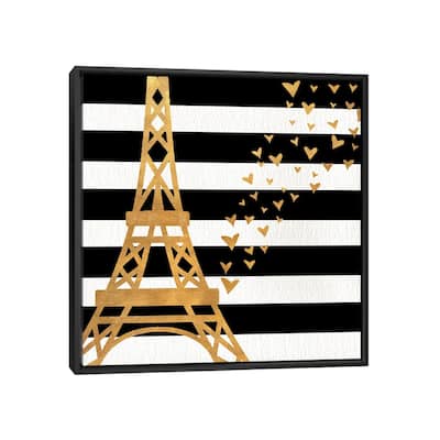 iCanvas "Eiffel Tower Love" by SD Graphics Studio Framed