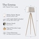 preview thumbnail 16 of 25, Brightech Emma 61 in. Mid-Century Modern LED Super Bright Floor Lamp with Beige Fabric Drum Shade