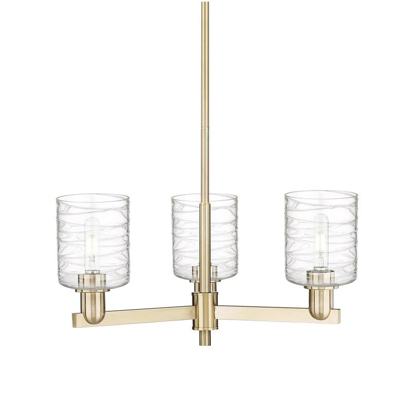 Innovations Lighting 716-3CR-11-27 Cobbleskill Chandelier Cobbleskill - Champagne Bronze / Deco Swirl