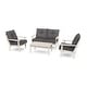 preview thumbnail 11 of 11, POLYWOOD Lakeside 4-Piece Deep Seating Set Sand / Ash Charcoal